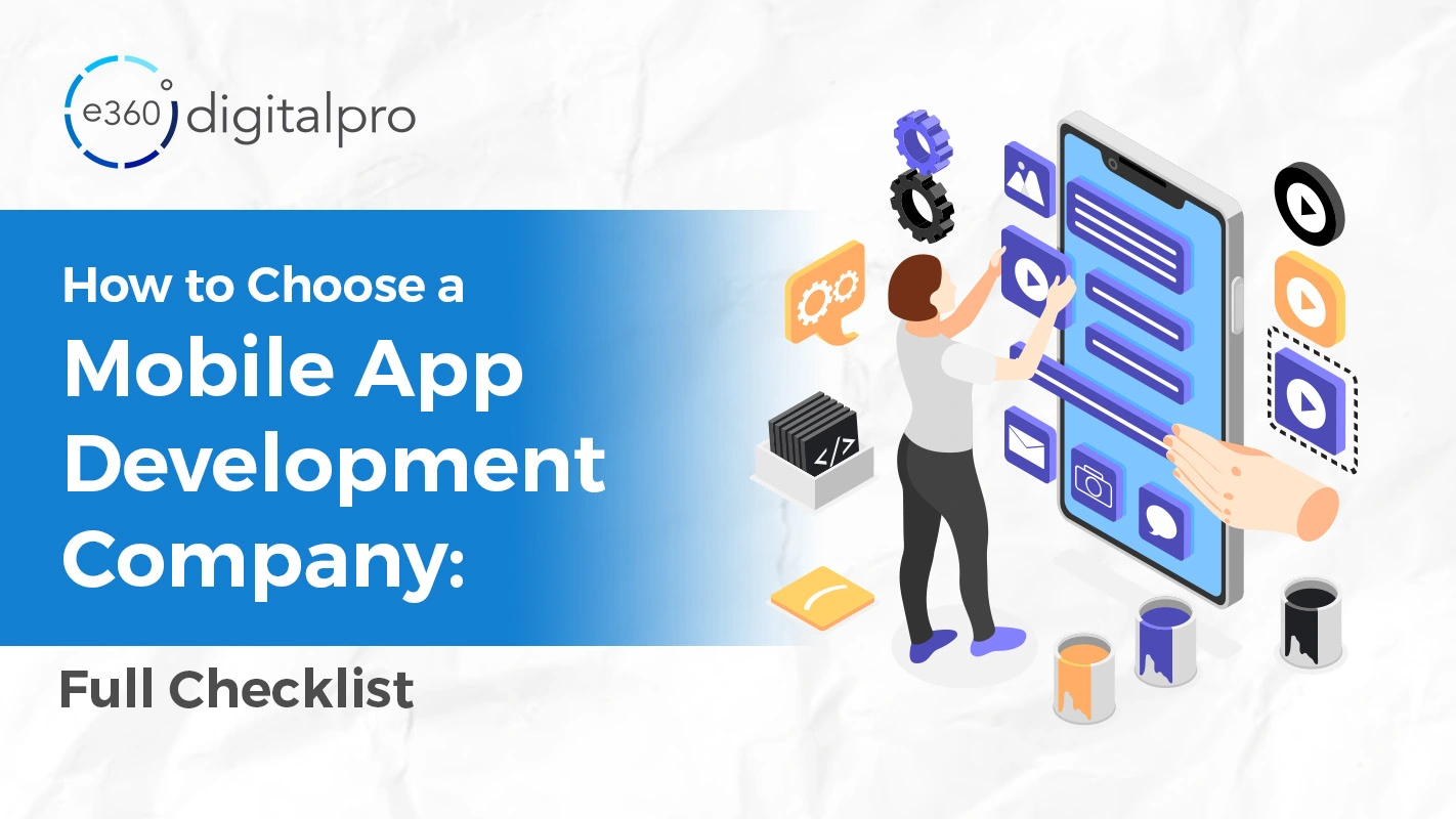 Business team reviewing a checklist to choose the right mobile app development company for a successful app project