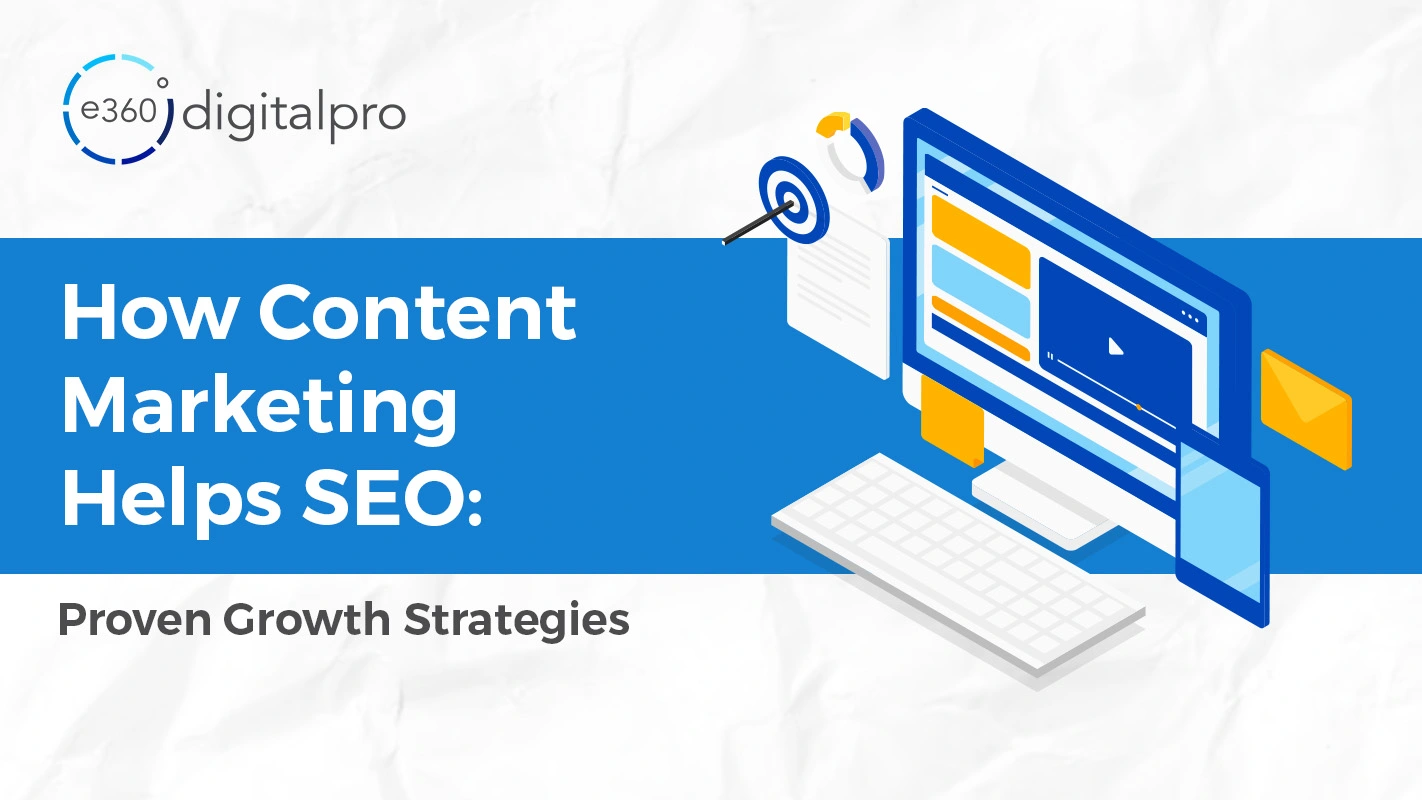 Content marketing strategy improving SEO through high-quality content, keyword optimization, and increased organic search traffic.